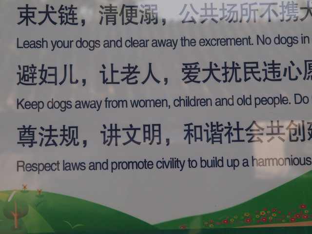 Hunde in China: Rassentrennung!